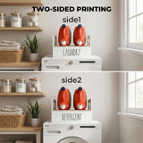 Detergent Holder for Laundry Room, Farmhouse Liquid Soap Dispenser, Detergent Storage Organization Stand with Drip Catcher Drip Tray Measuring Cup