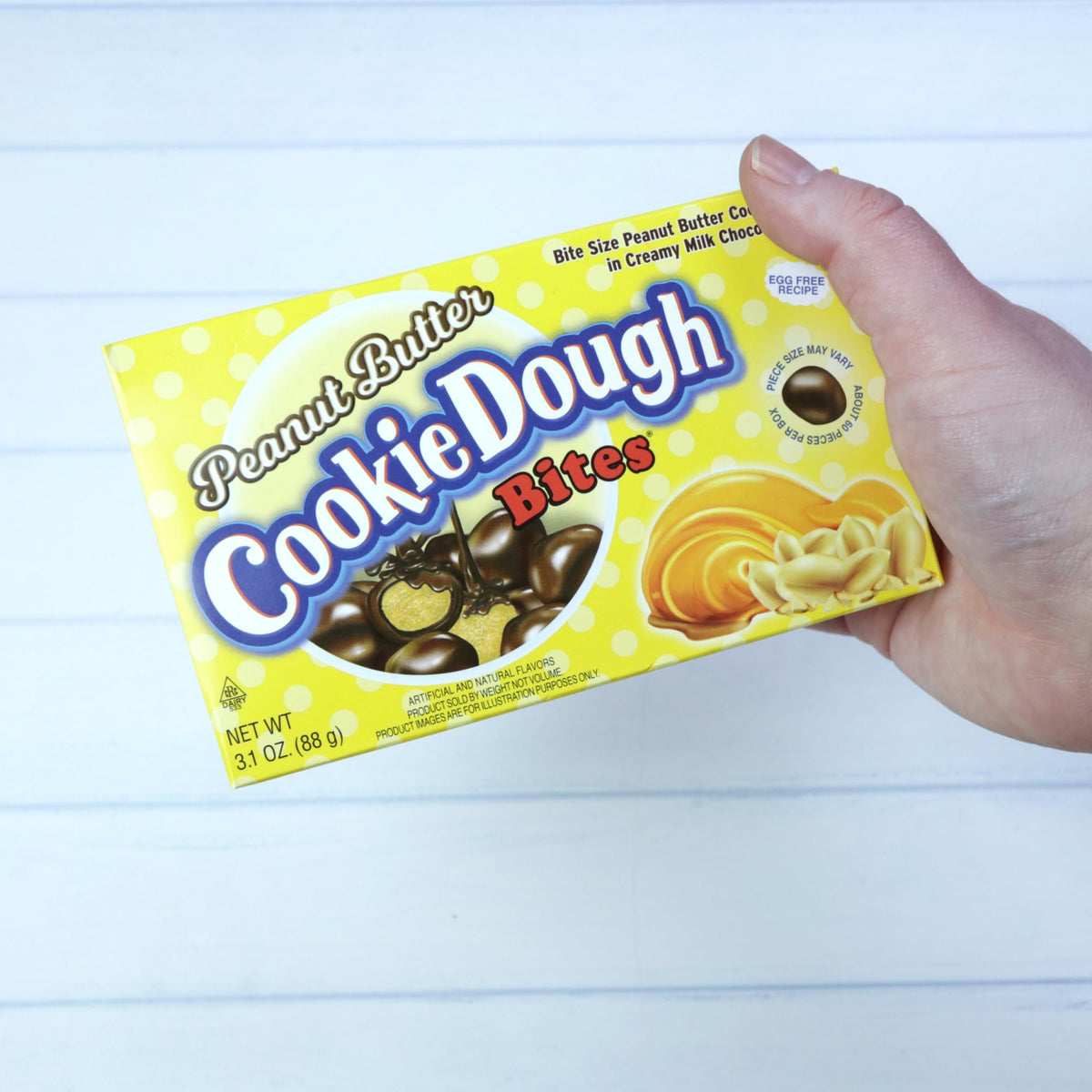 Peanut Butter Edible Cookie Dough Bites, Mini Dessert Topper Candy, 3.1 Ounces (Pack of 3)