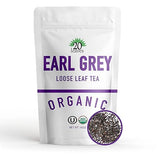 Earl Grey Loose Leaf Black Tea - 100% Certified Organic - 1LB Pouch - 16OZ Resealable Kraft Bag - 1 Pack