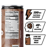 Dr. Cal’s Chocolate Milk Energy Drink - 150mg Natural Caffeine - 0g Added Sugar - Lactose Free - 12 Pack