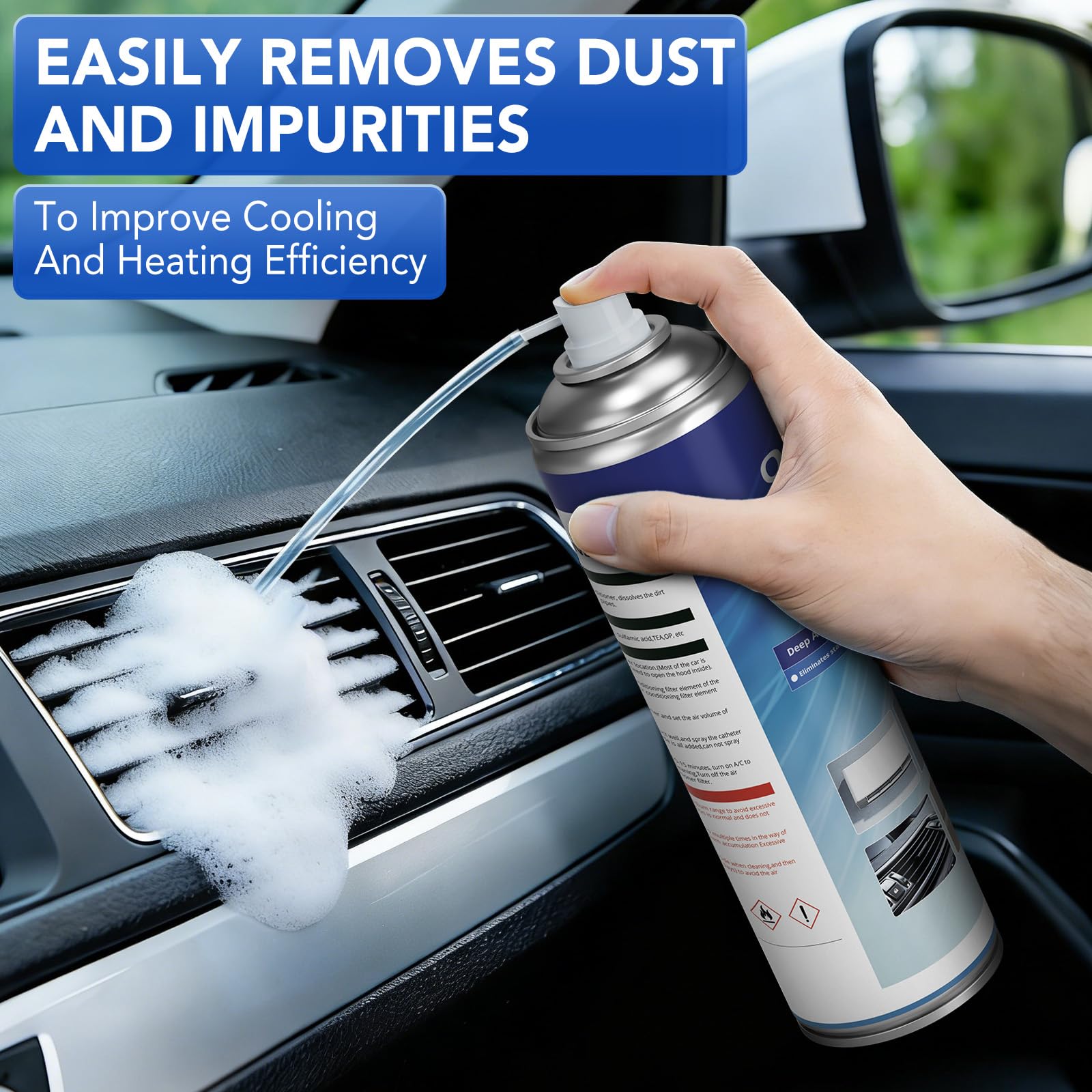OUMSIS Air Conditioner Cleaner, Professional Cleaner Foam Spray, Foaming Coil Cleaners for AC Unit, Heating, Refrigerator, Multifunctional Cleaner