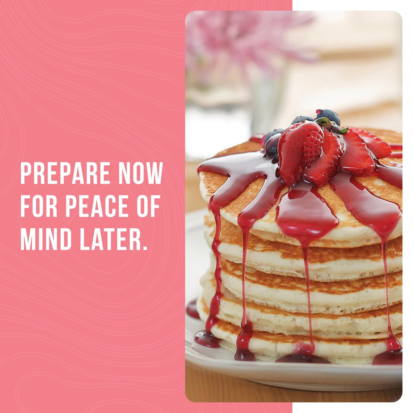 Buttermilk Pancake and Waffle Mix Can Emergency Food Supply, 33 Servings, 10 Year Shelf Life - Waffle and Pancake Mix Just Add Water, Instant