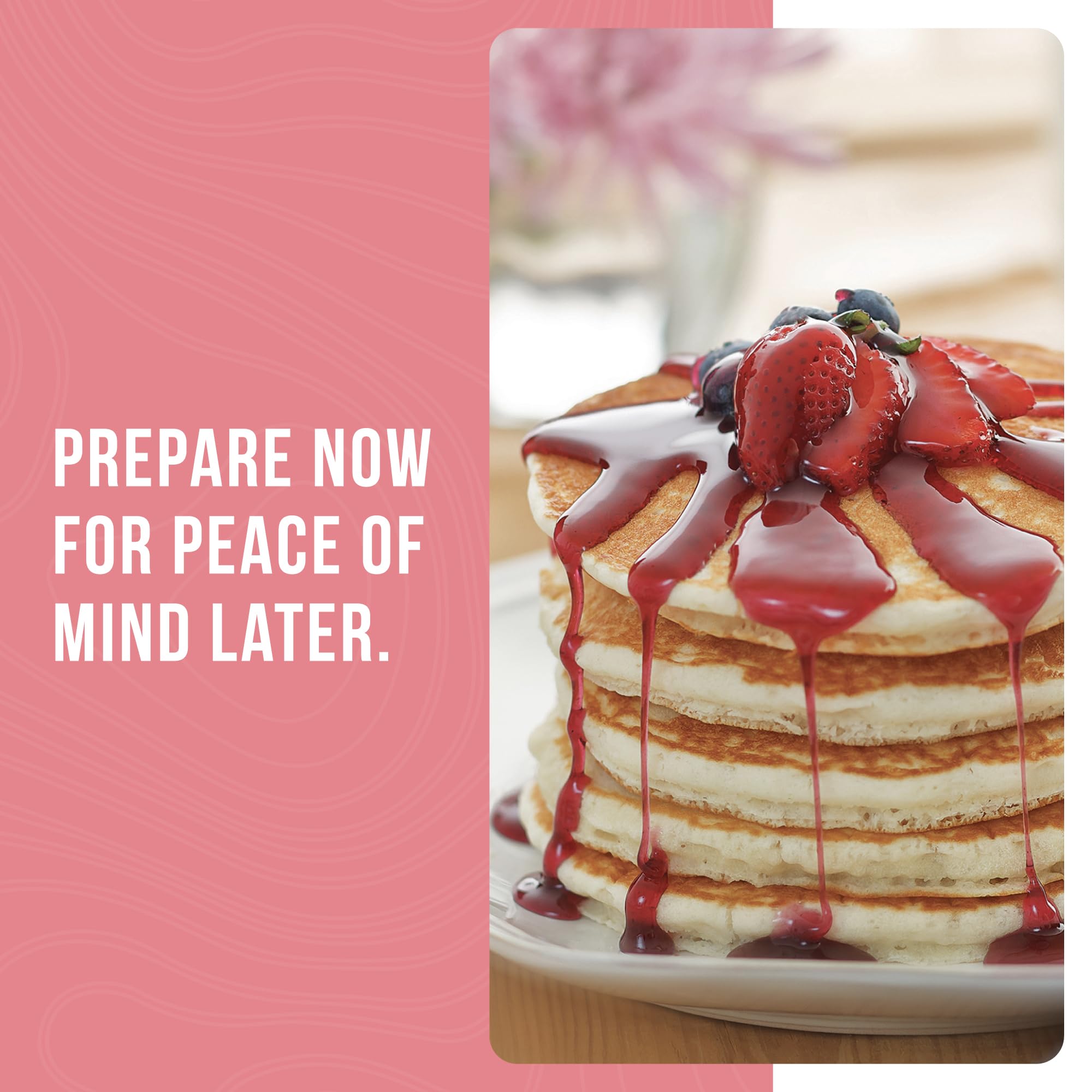 Buttermilk Pancake and Waffle Mix Can Emergency Food Supply, 33 Servings, 10 Year Shelf Life - Waffle and Pancake Mix Just Add Water, Instant
