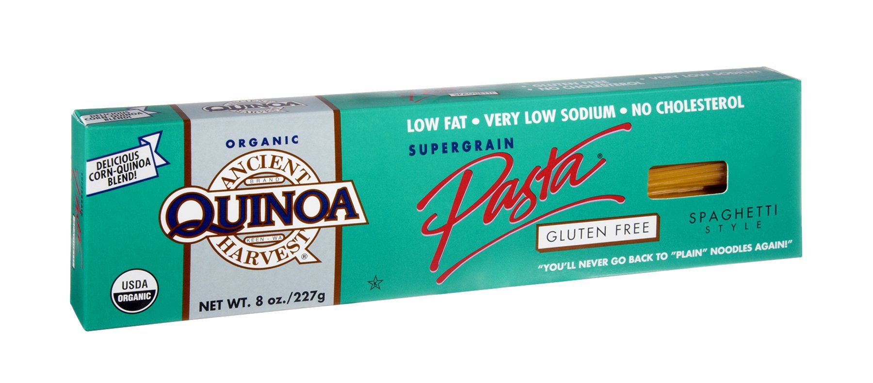 Ancient Harvest Organic Gluten-Free Corn and Quinoa Supergrain Spaghetti Pasta, 8 oz. Box (Pack of 12), Plant-Based Pasta with the Same Great Taste