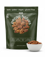 RANCHO PECANA - Natural Pecan Halves, 2 LB, Grain Free, Gluten Free, Non-GMO, Vegan Snack, Organic Nuts, Kosher, Keto, 3g Protein per 1 oz, Resealable