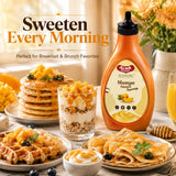 Alma Gourmet Mango Topping Sauce 17.6oz (500g) - Premium Italian Mango Fruit Syrup & Dessert Topping for Ice Cream, Gelato, Pancakes, Waffles, Crepes