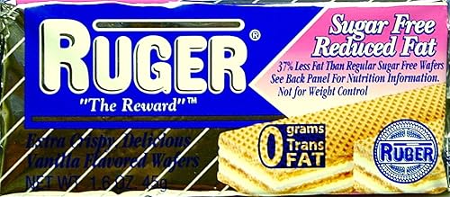 Ruger Sugar Free, Reduced Fat (0 Trans Fat) 1.6 oz Vanilla Wafers (set of 12)