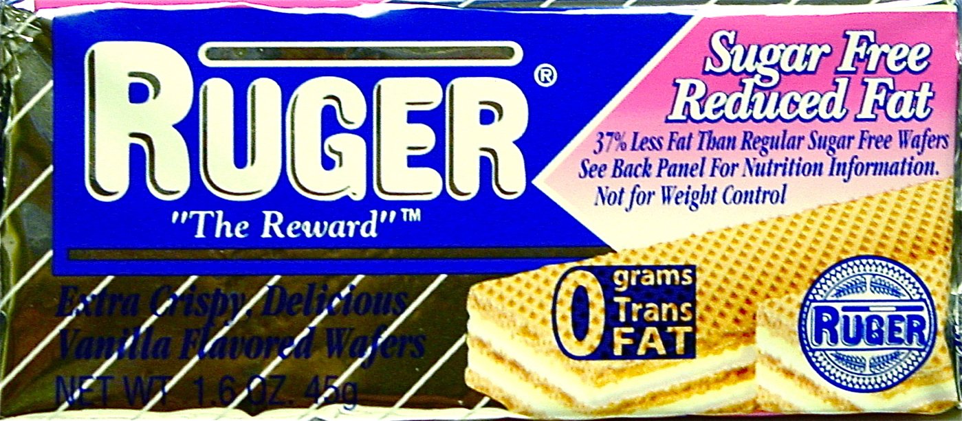 Ruger Sugar Free, Reduced Fat (0 Trans Fat) 1.6 oz Vanilla Wafers (set of 12)
