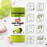 Badia Lime Pepper Seasoning, 6.5 oz - Pepper, Garlic & Onion, Zesty Citrus Blend for Chicken, Seafood & Vegetables