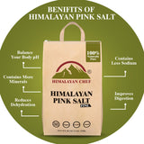 Himalayan Chef Pink Himalayan Salt - 15 lbs. (3 x 5 Pound Bags) Fine Grain, Bulk Bag, Non-GMO, Vegan & Kosher Certified, Food Graded with Rich 84