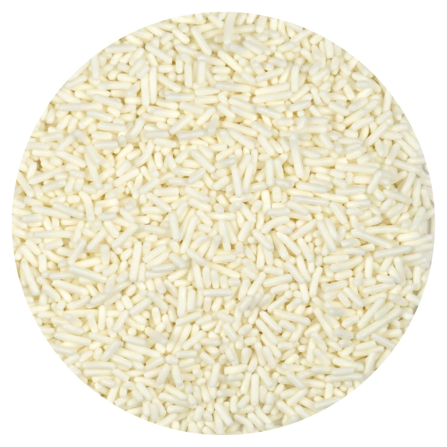 White Sprinkles Jimmies 3.17 oz, Sprinkles For Cake Decorating, Cake Sprinkles, Sprinkles For Baking, Ice Cream & More, The Hampton Candy Company