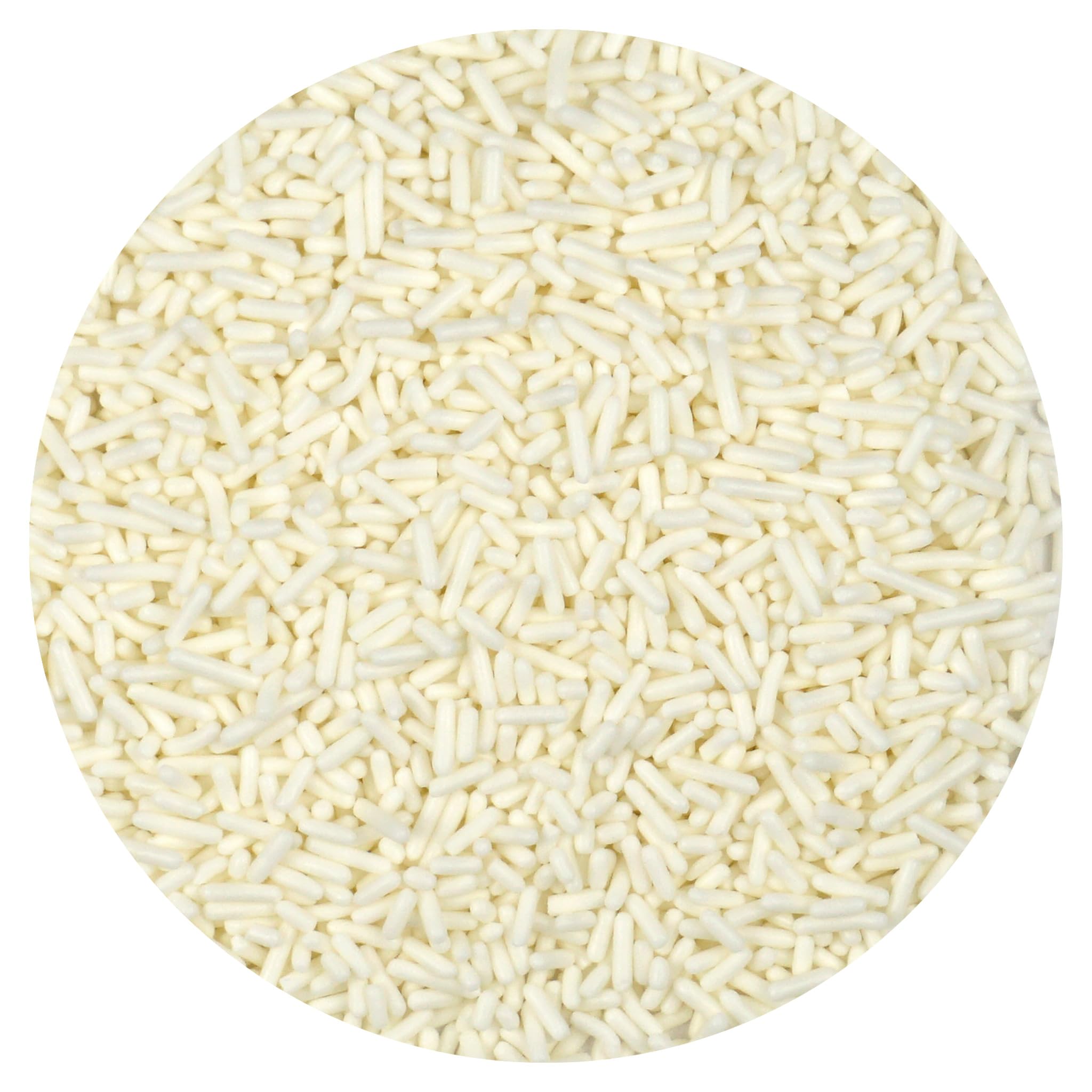 White Sprinkles Jimmies 3.17 oz, Sprinkles For Cake Decorating, Cake Sprinkles, Sprinkles For Baking, Ice Cream & More, The Hampton Candy Company