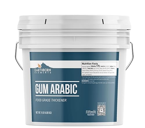 Earthborn Elements Gum Arabic 2 Gallon Bucket, Acacia, Multitude of Uses, Resealable Bucket (9 Pound)