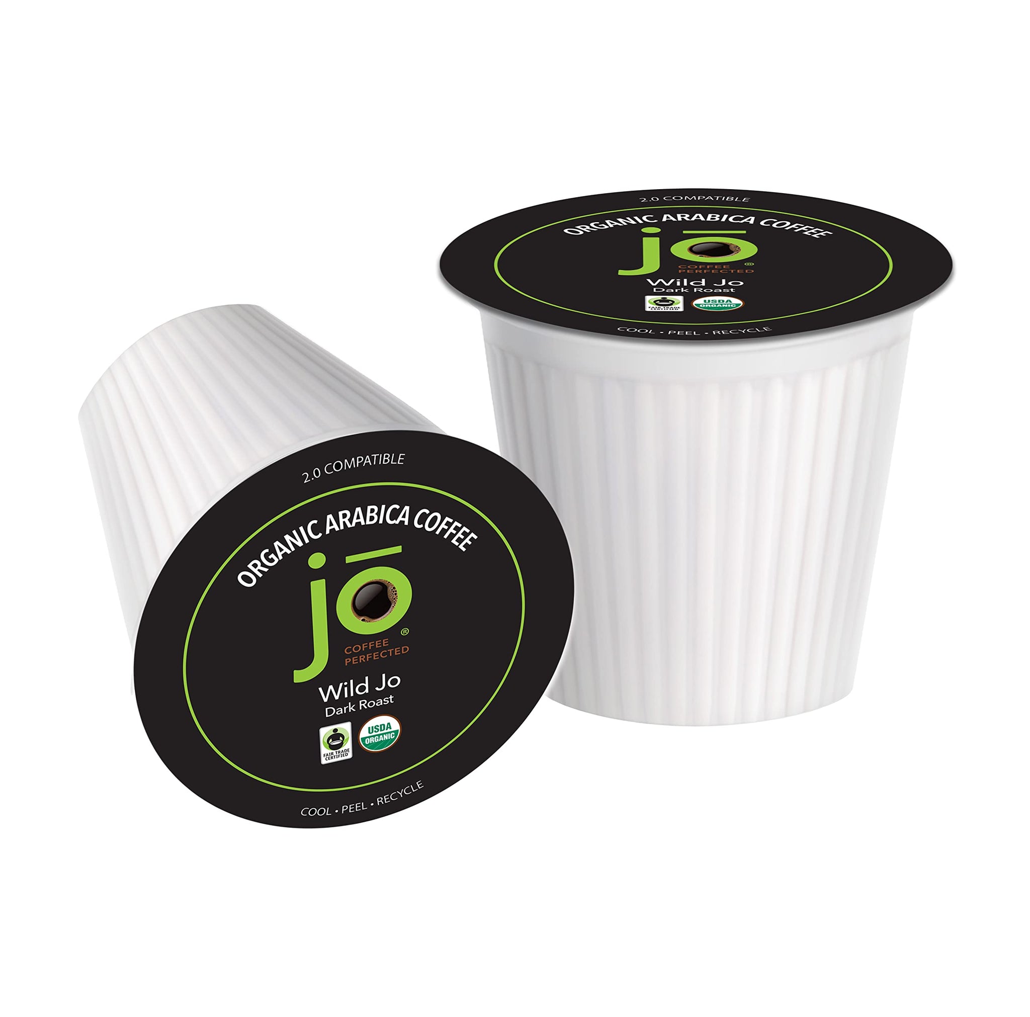 WILD JO: 24 Cups Dark French Roast Organic Coffee for Keurig K-Cup Compatible Brewers, Fresh Seal Single Serve Cups, Bold Strong Rich Wicked Good