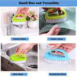 2 Pack Scrubbing Brushes for Cleaning, Heavy Duty Scrub Brush Nylon Stiff Bristles,Scrubber Cleaner Brush