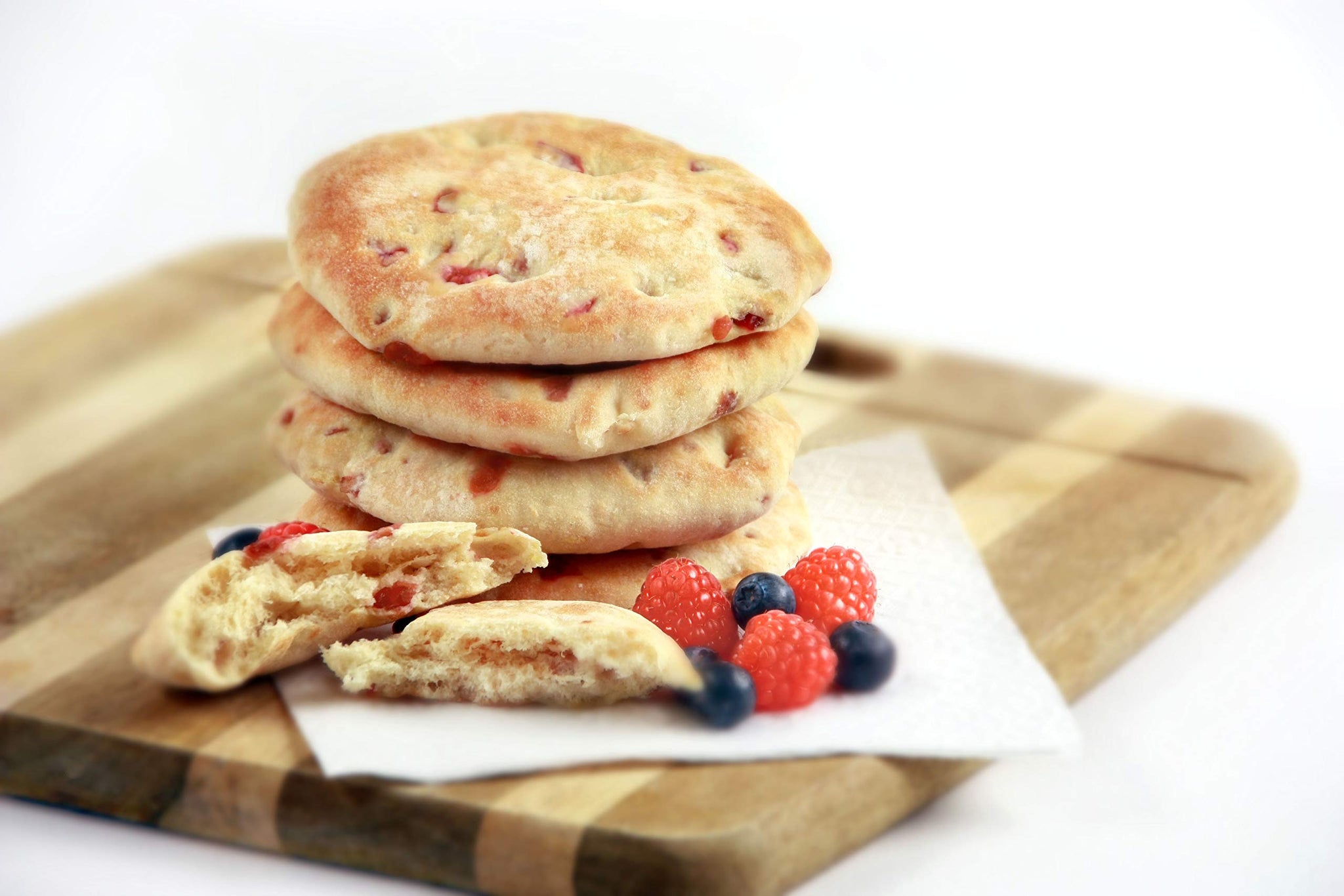 Ozery Bakery, Morning Rounds Cranberry Orange, Whole Grain Fruit & Nut Pita Bread, NON-GMO 12.7 Oz (Pack of 6)