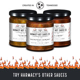 Totec's Tears - Gourmet Chili & Grilled Plum Pepper Sauce by Harmacy Hot Sauce Co, 9oz, with Sweet Heat and Smoky Depth, Small-Batch Artisan Spicy