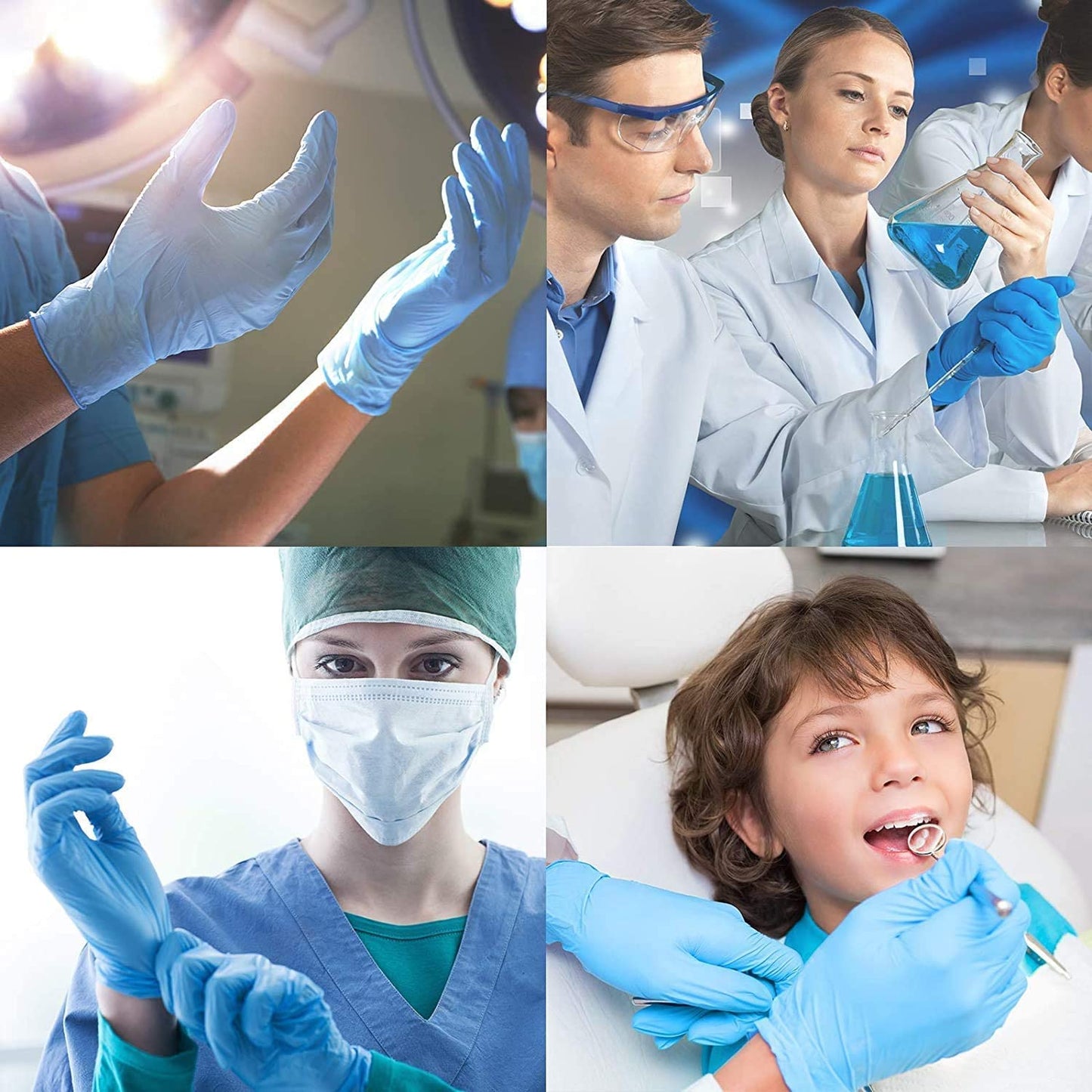 Rhino Vinyl Exam Gloves - Latex-Free & Powder-Free - BMPF3002-Medium(Case of 1,000)