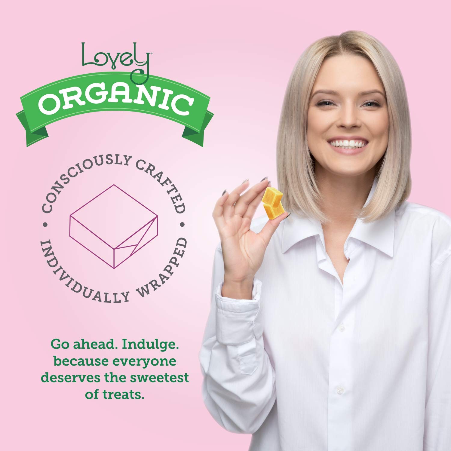 Lovely Candy Co. Organic Chewy Candies 5oz Bag (3-pack) | Natural Strawberry, Lemon & Cherry Flavors | Vegan, Gluten Free, Non-GMO, No Artificial