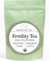 Moontime Tea Organic Fertility Tea for Women TTC | Red Raspberry Leaf, Nettle, Red Clover & Peppermint | Preconception Wellness | USDA Certified | 30
