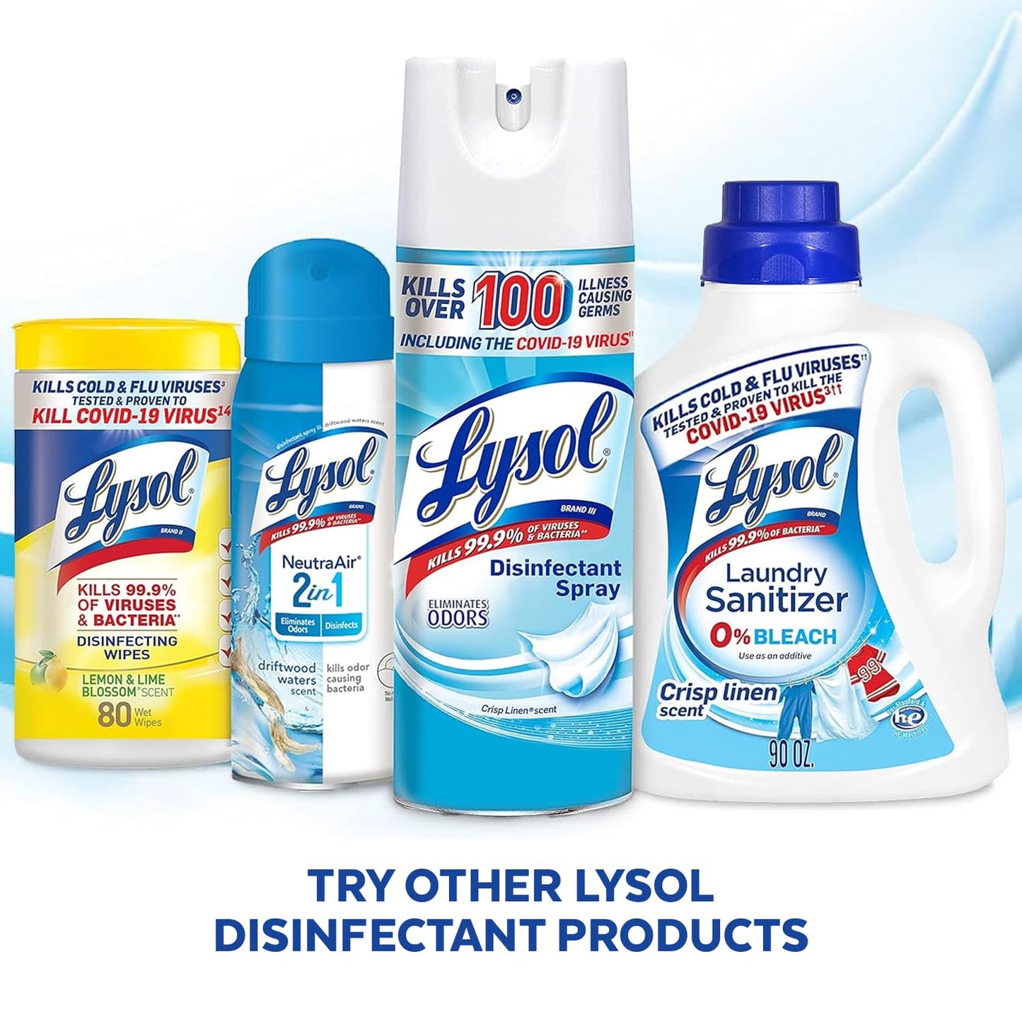 Lysol Disinfectant Spray, Household Cleaning Supplies, Disinfecting Multi-Purpose Room Spray, Antibacterial Sanitizer, Deodorizer, Kills Hantavirus