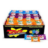ZOTZ Fizzy Sour Candy Old Fashioned Hard Candy Assorted Fruit Flavored, Blue Raspberry Grape, Individually Wrapped -Filled With A Fizzy Center, From