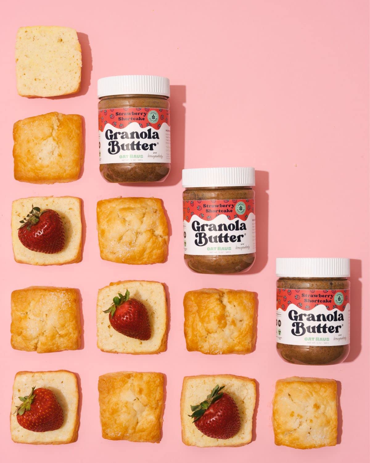 Oat Haus Strawberry Shortcake Granola Butter, 12 OZ