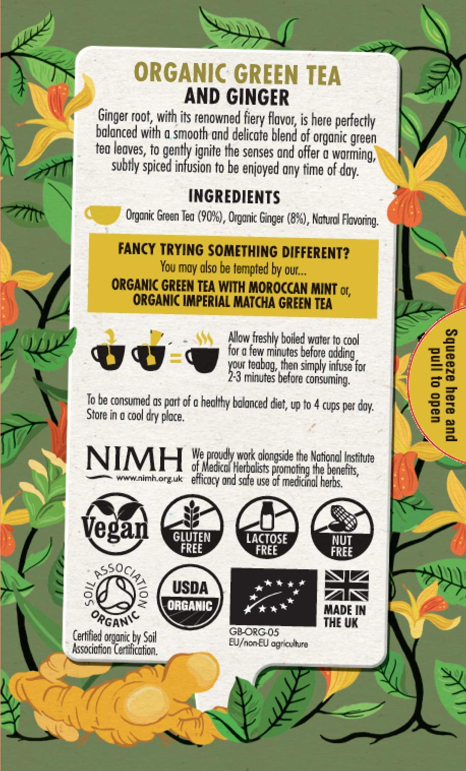 Heath & Heather Organic Green Tea & Ginger