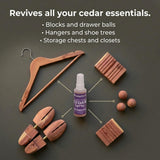 Household Essentials CedarFresh Lavender Cedar Power Spray, 2-Ounce Concentrated Essence for Blocks, Hangers, Closets, Drawers, Chests & Wardrobe