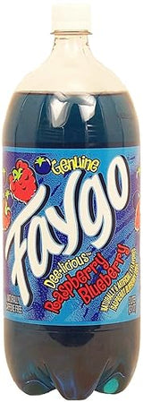 Faygo Raspberry Blueberry Soda Pop, 2-liter plastic bottle