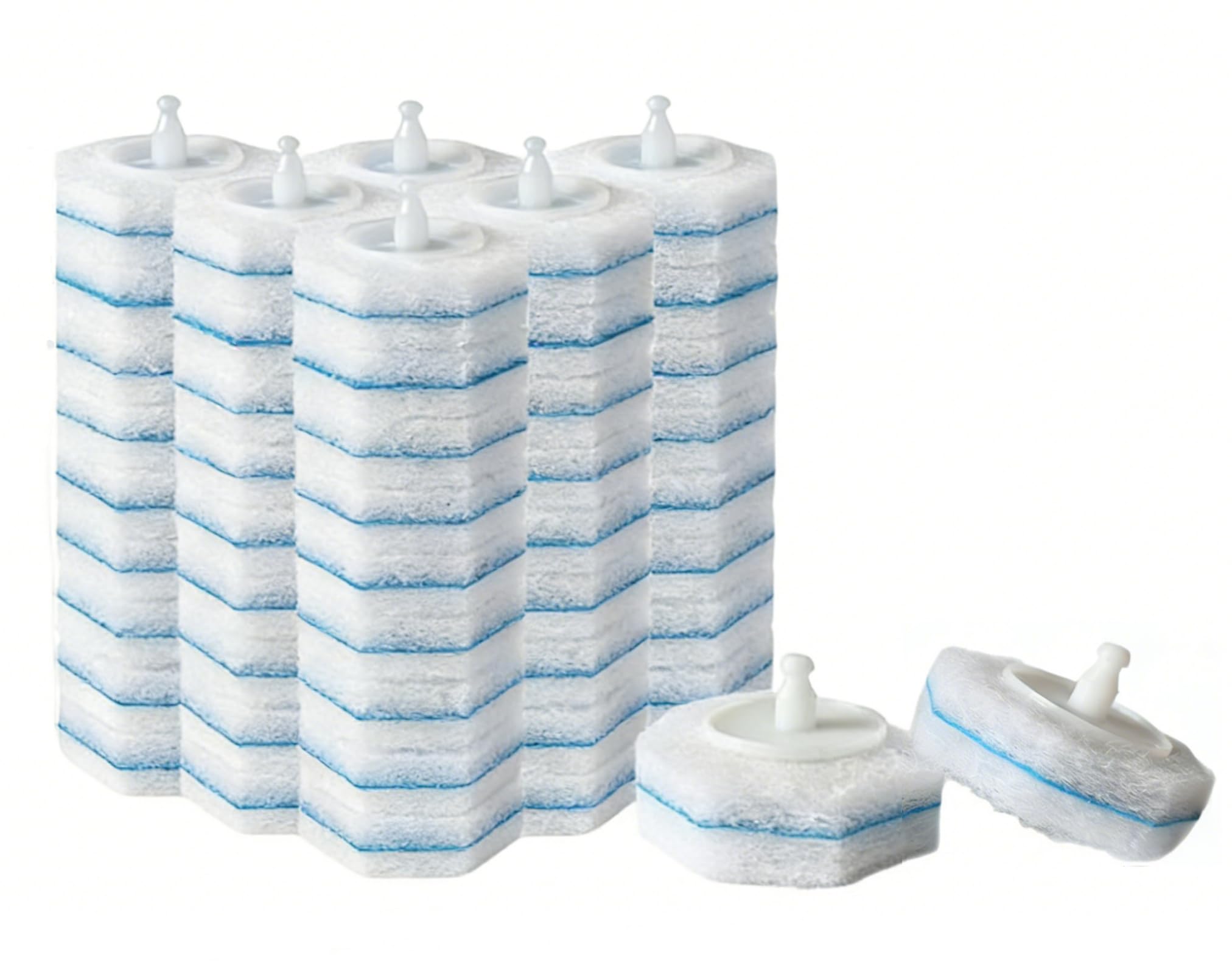 60-Count Disposable Toilet Brush Replacement Heads. Toilet Cleaning Replacement Heads Compatible with Clorox Brand and Most Toilet Brushes. Essential