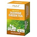 Imozai Organic Jasmine Green Tea Bags 100 Count Individually Wrapped | Lower Caffeine | Floral Aroma & Taste