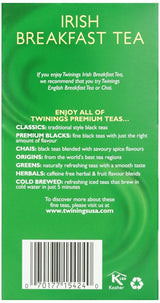 Twinings, Irish Breakfast Tea, Tea Bags, 20 ct