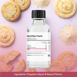 Dolce Flav Natural Cake Batter Extract - 2 Ounce Water-Soluble Kosher, Sugar-Free, Concentrated Birthday Cake Flavor for Frosting, Cupcakes & Ice