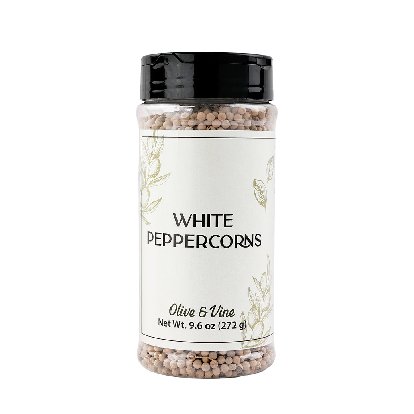 Olive & Vine White Peppercorns, Subtle Heat, For Seasoning & Marinades, Rich Tradition, Authentic Taste, For Global Recipes (9.6 Ounce)