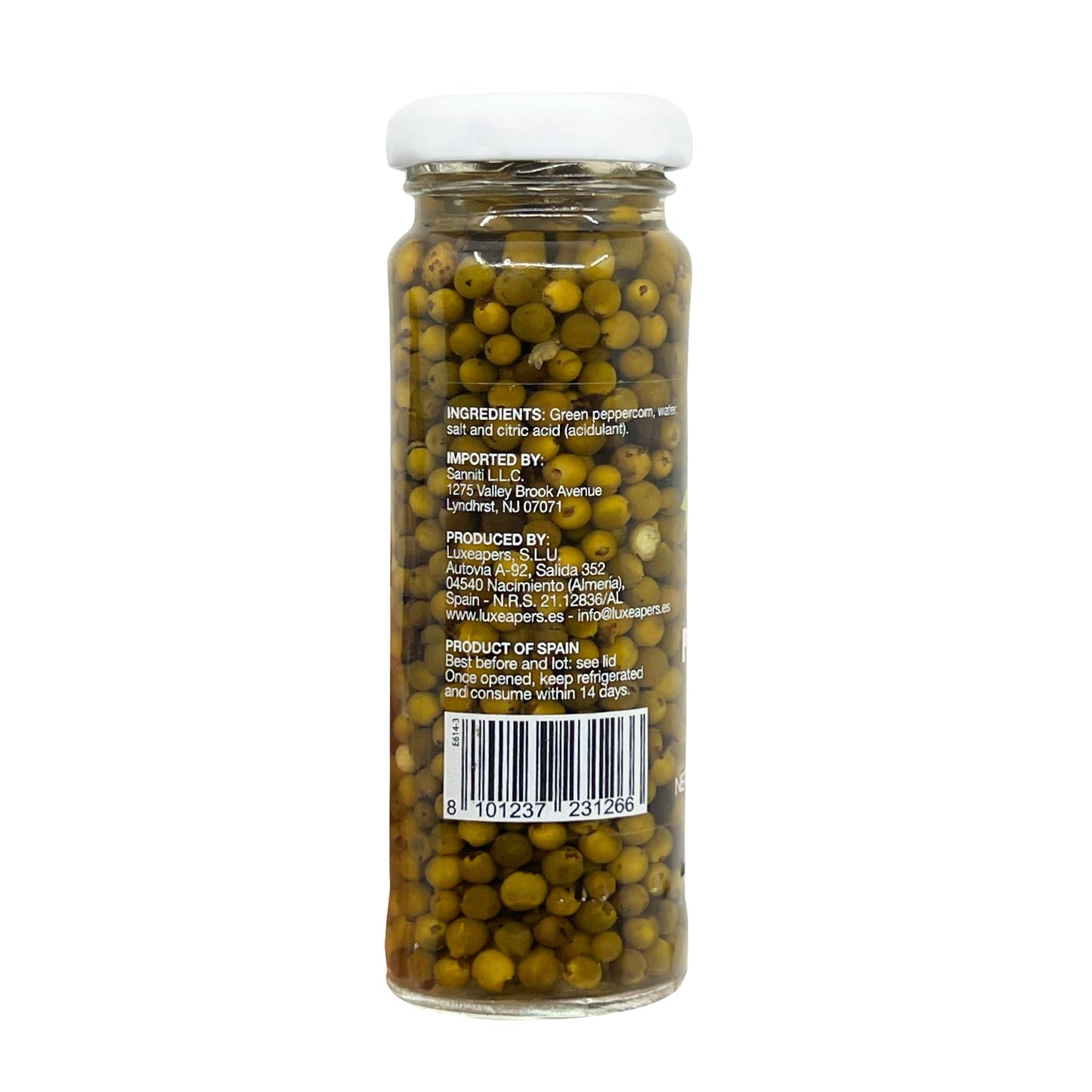 Sanniti Peppercorns in Brine | Imported from Spain | Great for Sauces, Soups, Meats and Light Dishes, 3.9 oz (Pack of 2) (Green)
