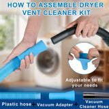 4 Pieces Dryer Vent Cleaner Kit with Lint Brush - Professional Dryer Vent Brush, Flexible Cleaning Tools for Lint Trap, Appliance Brush & Dryer