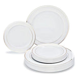 OCCASIONS 240 Plates Pack,(120 Guests) Heavyweight Premium Wedding Party Disposable Plastic Plates Set -120 x 10.5'' Dinner + 120 x 7.5''