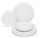 OCCASIONS 240 Plates Pack,(120 Guests) Heavyweight Premium Wedding Party Disposable Plastic Plates Set -120 x 10.5'' Dinner + 120 x 7.5''