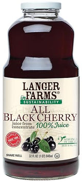 Langer Farms All Black Cherry, 100% Juice, 32 fl oz