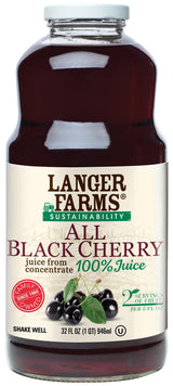 Langer Farms All Black Cherry, 100% Juice, 32 fl oz