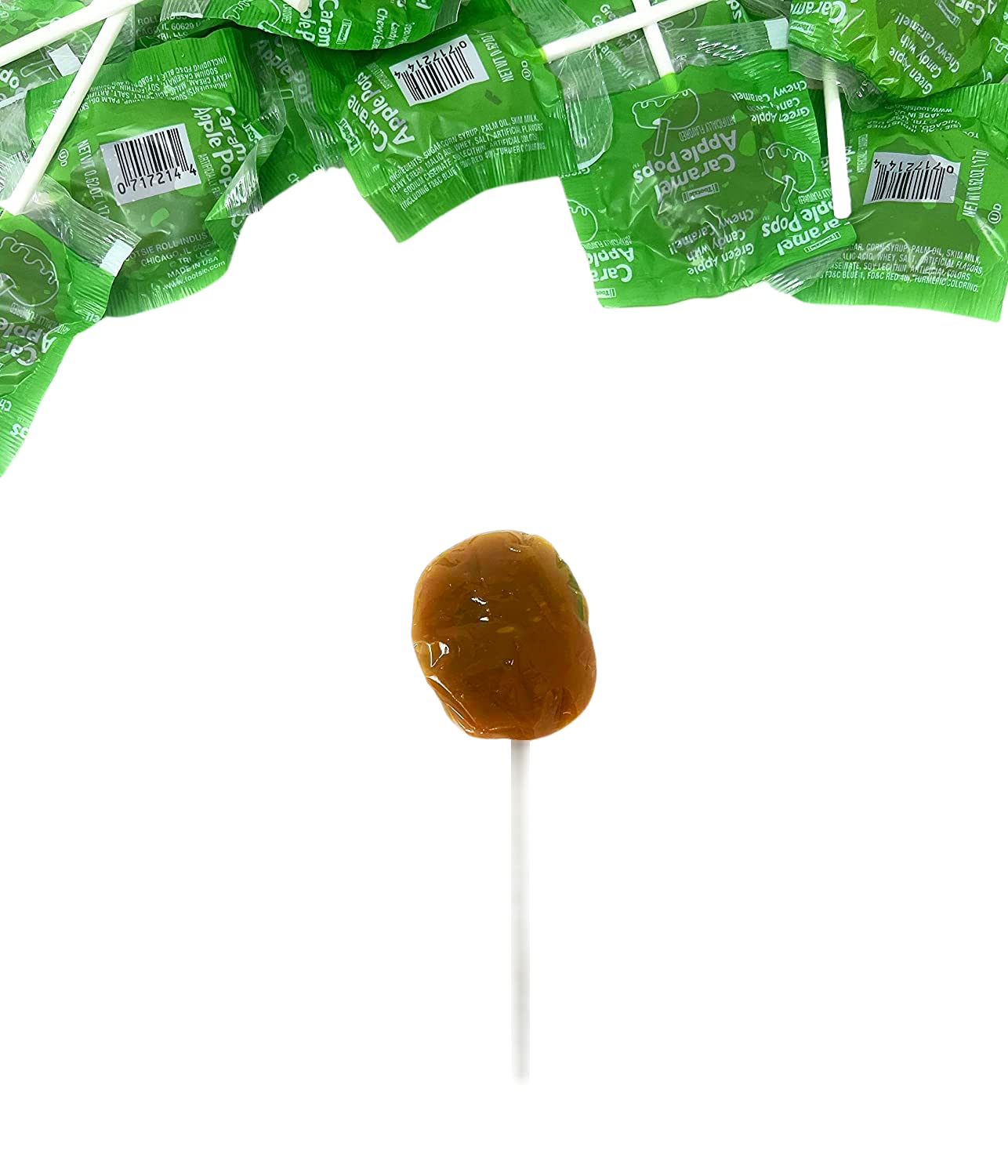 Caramel Apple Tootsie Pops Bulk Lollipops Suckers Filled With Chewy Tootsie Roll Candy Single Flavor Value Pack In Resealable Bag 4 lbs (64 Oz)