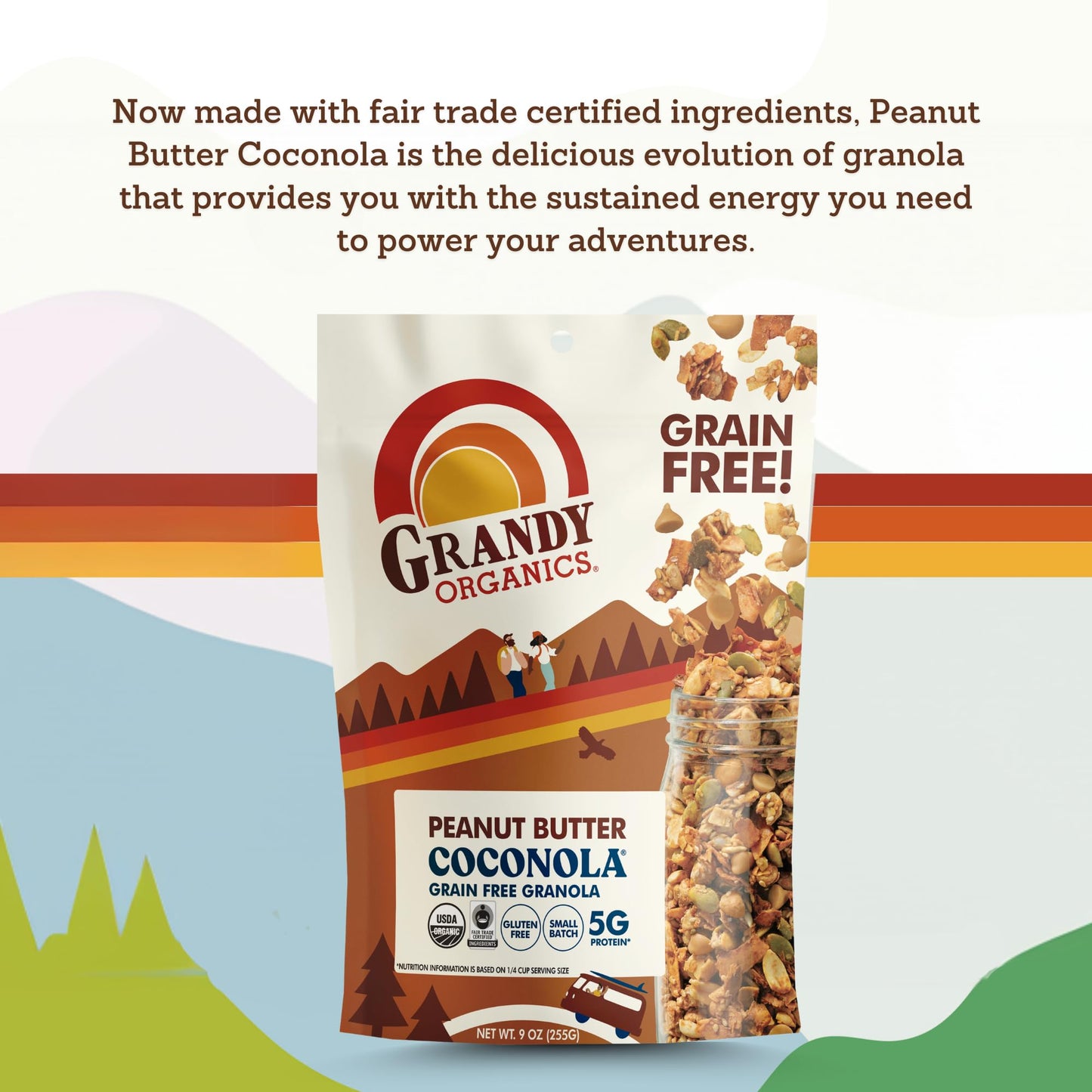 Grandy Organics, Coconola Peanut Butter Organic, 9 Ounce