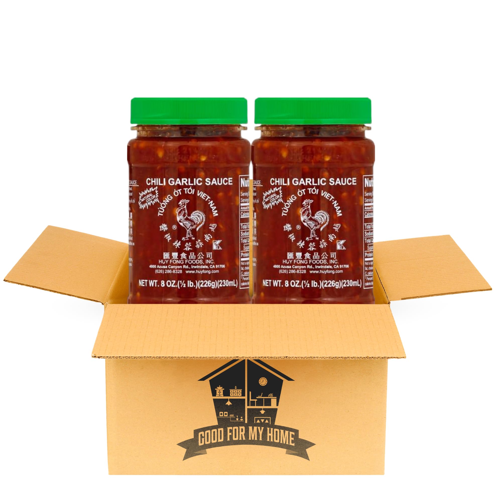 Asian Chili Sauce Bundle. Includes Two-18 Oz of Hoy Fong Chili Garlic Sauce Food Comes with Good For My Home Box! Sauces, Dipping, Marinades,