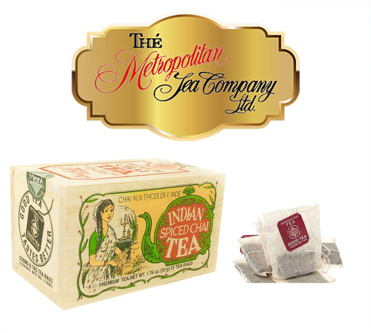 Metropolitan Tea Indian Spiced Chai 25 Tea Bags