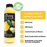 O2 Living Juice Cold Pressed Drink - Fresh Start Organic Juice Variety Pack - No Added Sugars or Water, Naturally Sweetened from Fruits, Rich in
