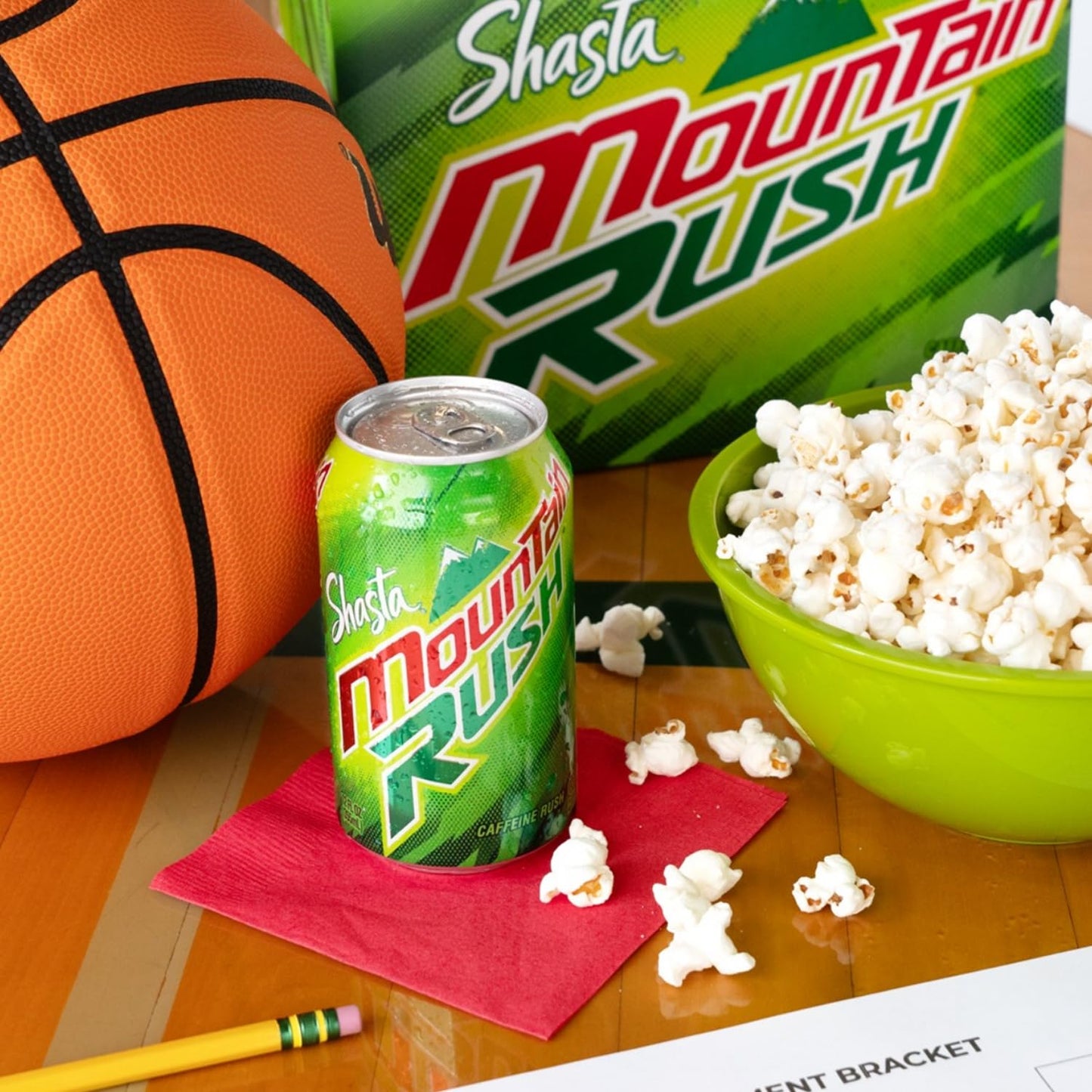 Shasta Mountain Rush | 12-Pack of 12oz Cans | Citrus Soda with a Kick | Energizing & Caffeinated | Bright & Bold
