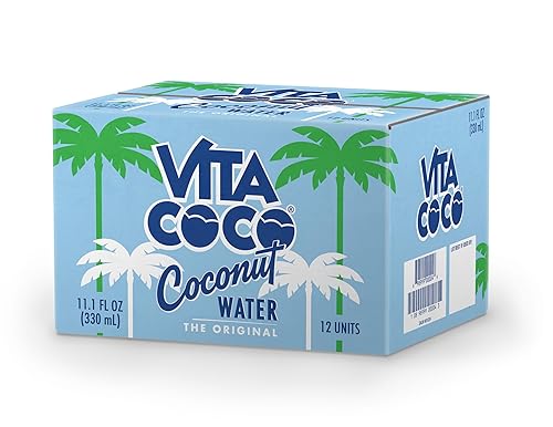 Vita Coco Coconut Water, Pure - Naturally Hydrating Electrolyte Drink - Smart Alternative to Coffee, Soda, and Sports Drinks - Gluten Free - 11.1
