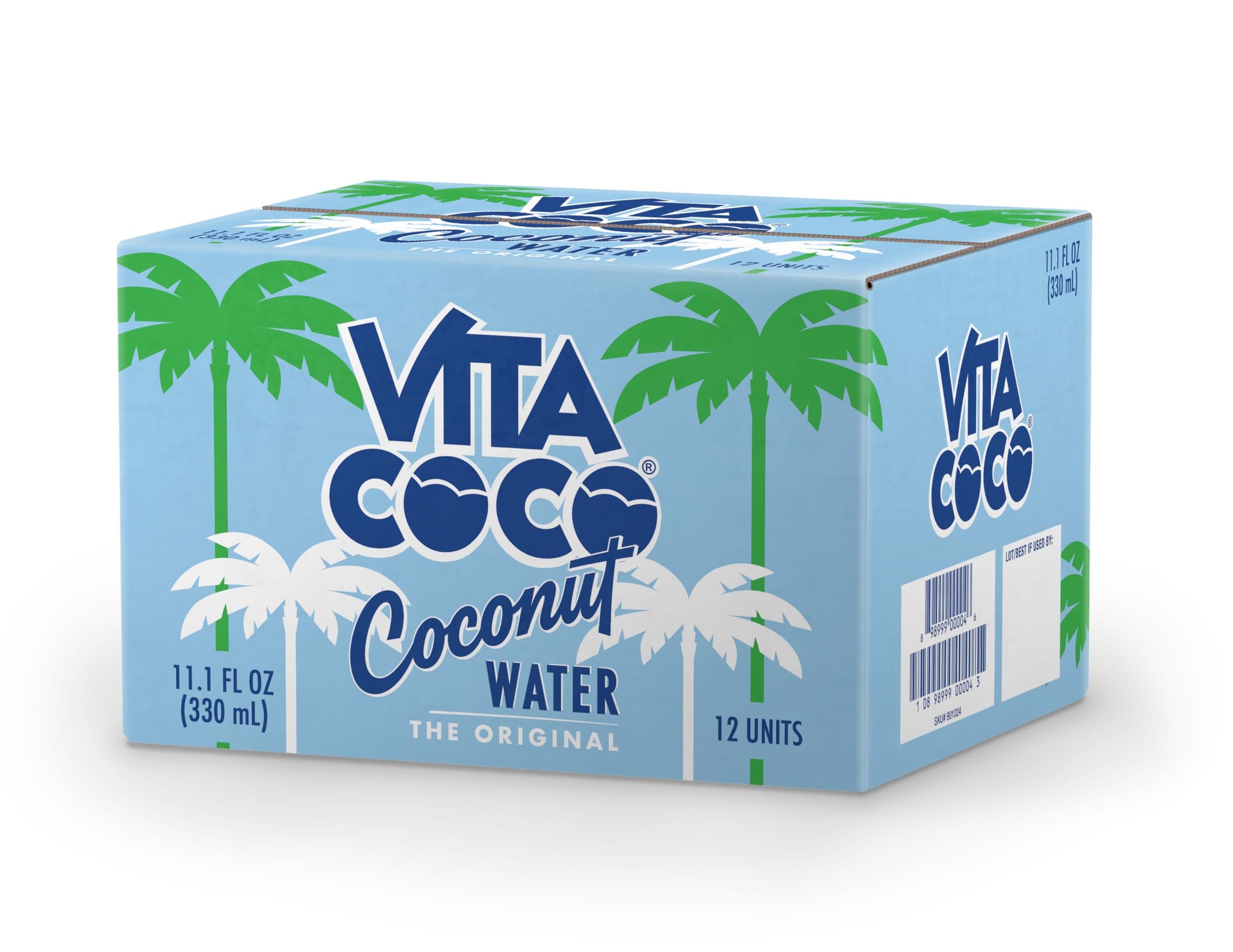 Vita Coco Coconut Water, Pure - Naturally Hydrating Electrolyte Drink - Smart Alternative to Coffee, Soda, and Sports Drinks - Gluten Free - 11.1