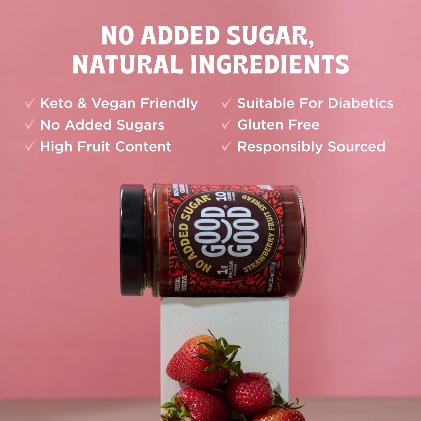 GOOD GOOD Special Reserve Strawberry Fruit Spread, 11 OZ